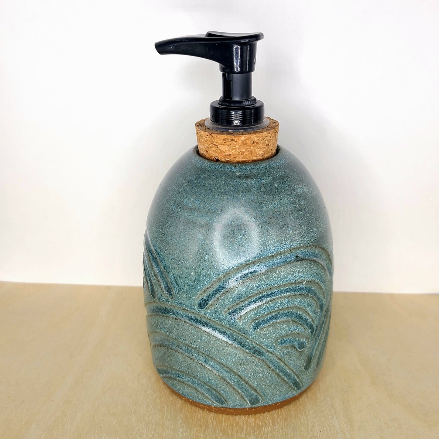 Satin Carved Soap Dispenser