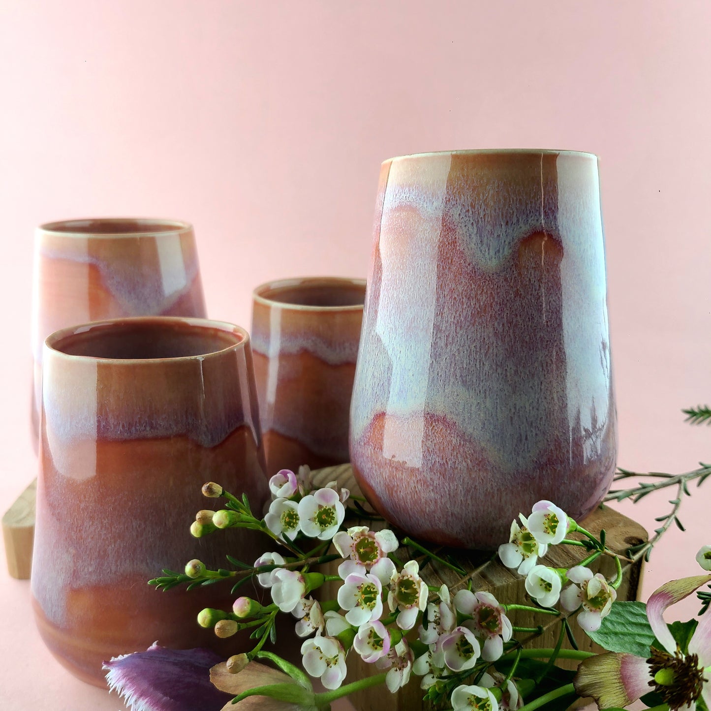Variegated glaze Cups