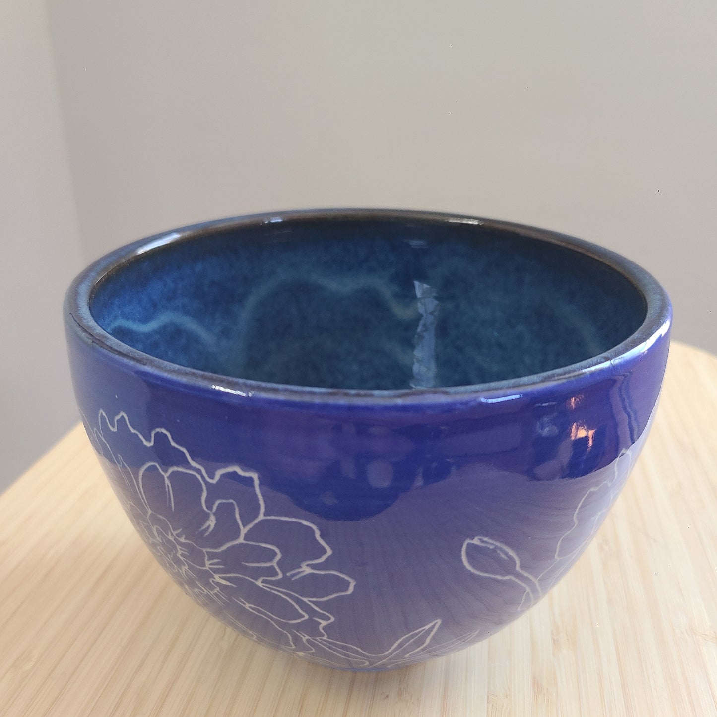 Marigold cyanotype bowl 072049