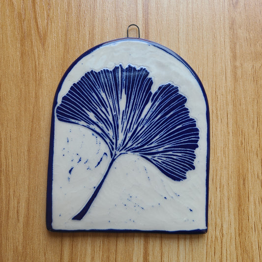 "Gingko" Hanging Tile | 4.5 inch