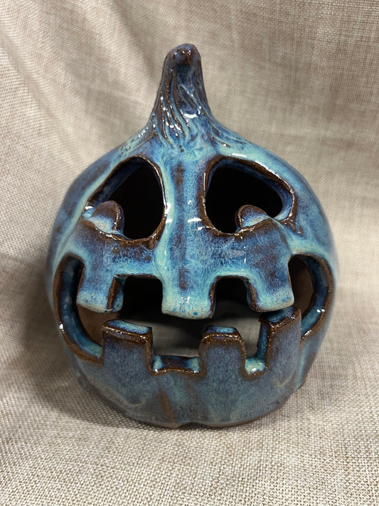 Turquoise Ceramic Pumpkin