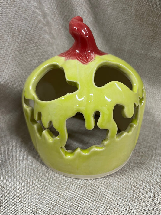 Lime Green Ceramic Pumpkin