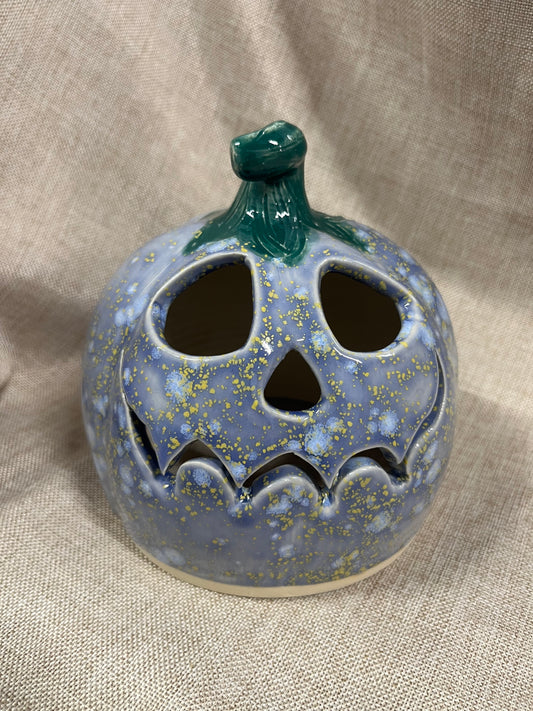Lavender Freckled Ceramic Pumpkin