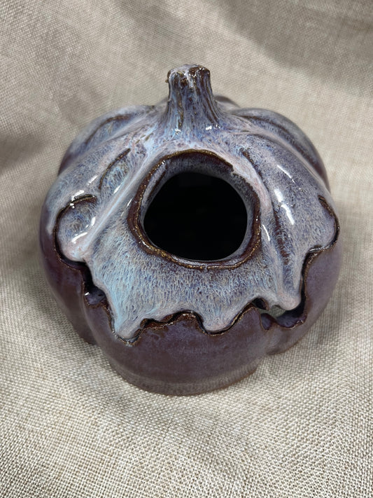 Purple Cyclops Ceramic Pumpkin