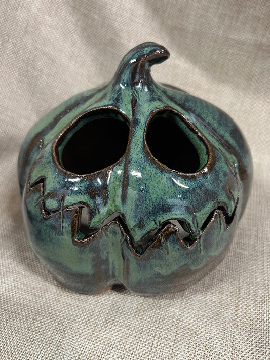 Green Ceramic Pumpkin