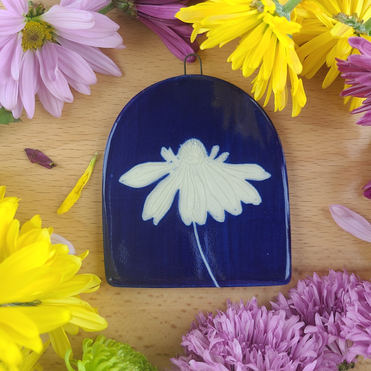 Echinacea Cyanotype Tile 072066