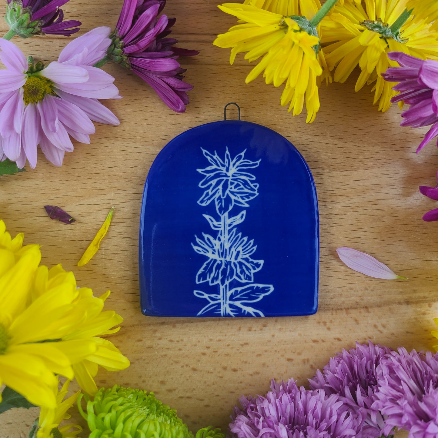 Cyanotype Tile Bee Balm 072064