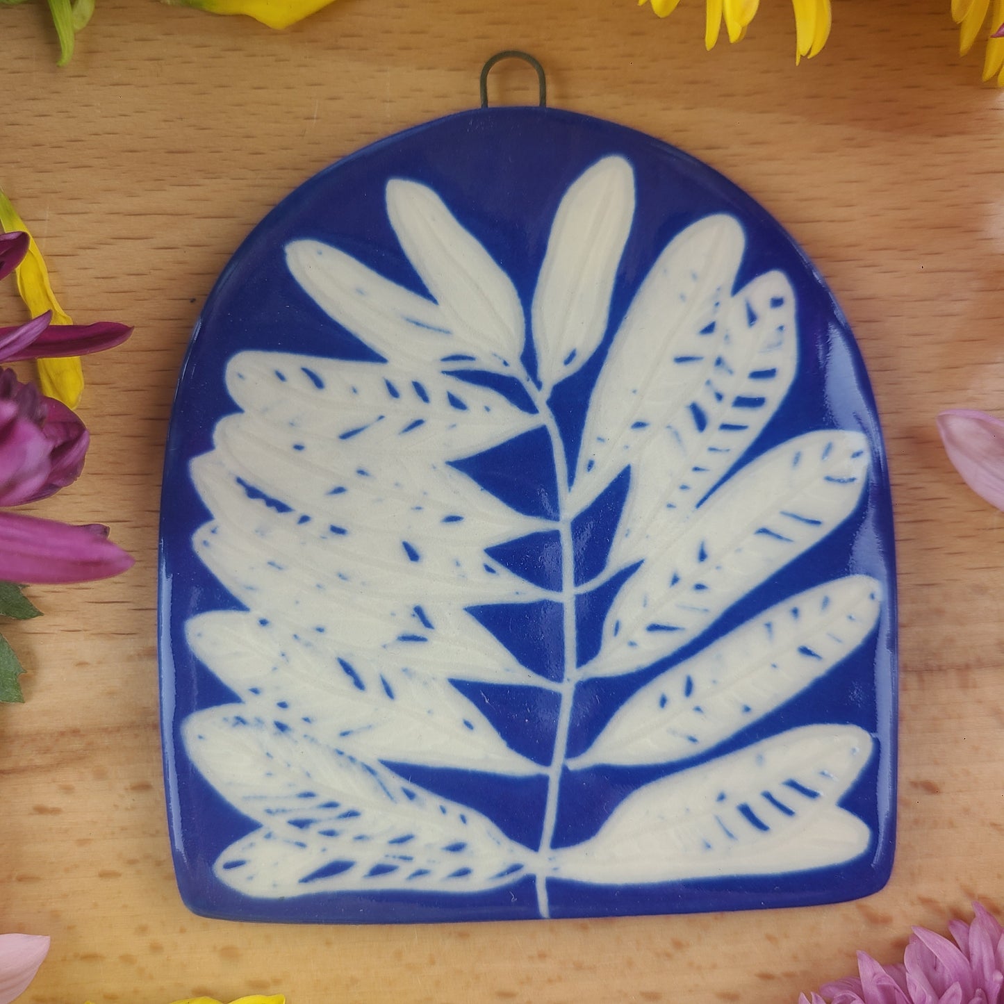 Fern Cyanotype Tile 072072