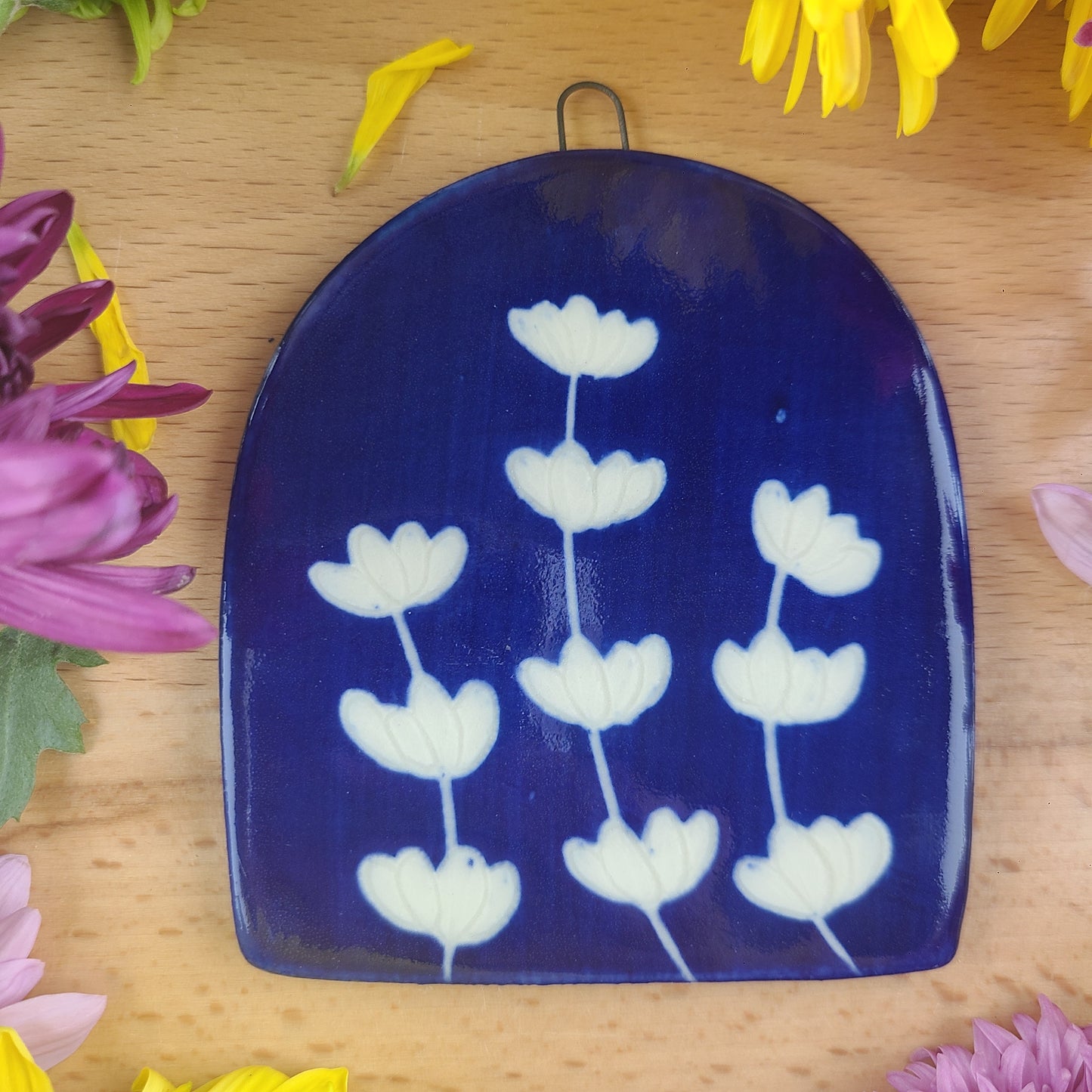 Lavender Cyanotype Tile 072073