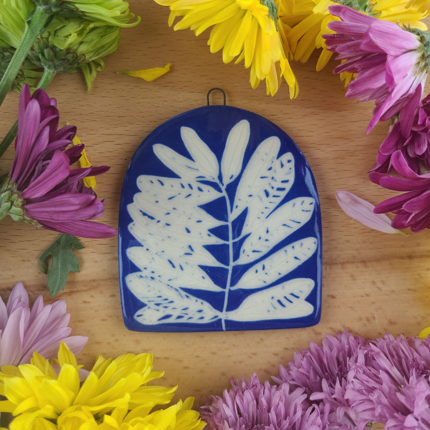 Fern Cyanotype Tile 072072