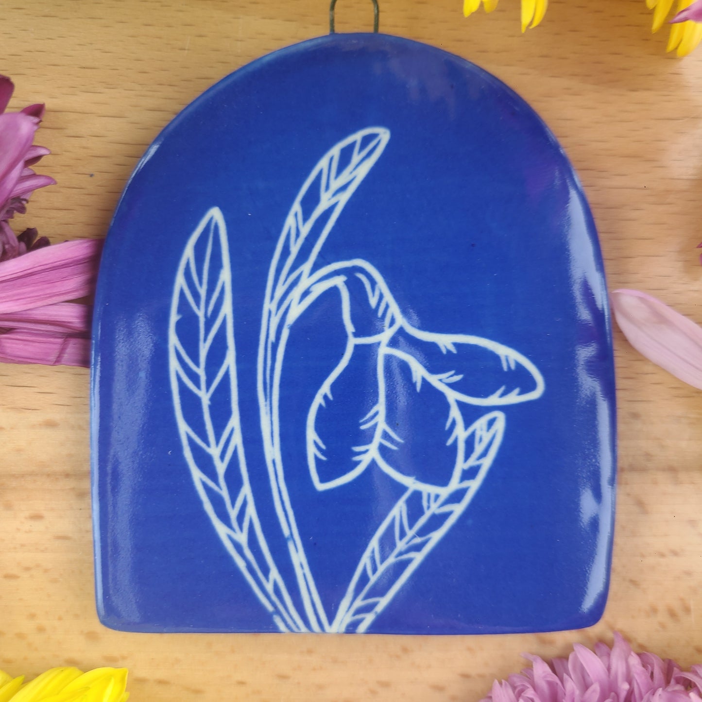 Snowdrop Cyanotype Tile 072071