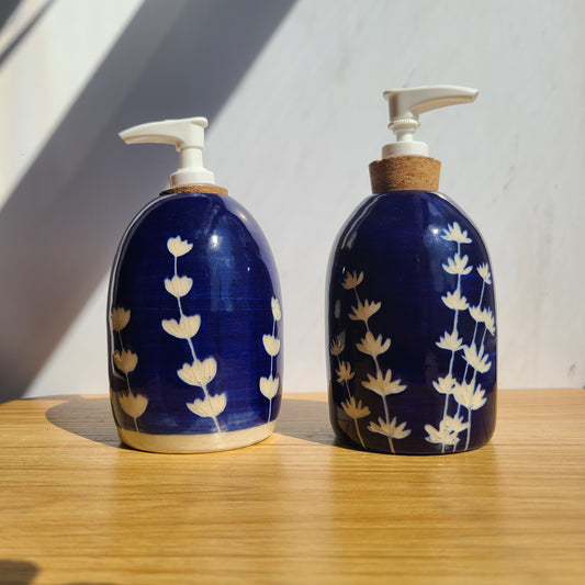 Lavender Soap Dispenser - Cyanotype Inspired